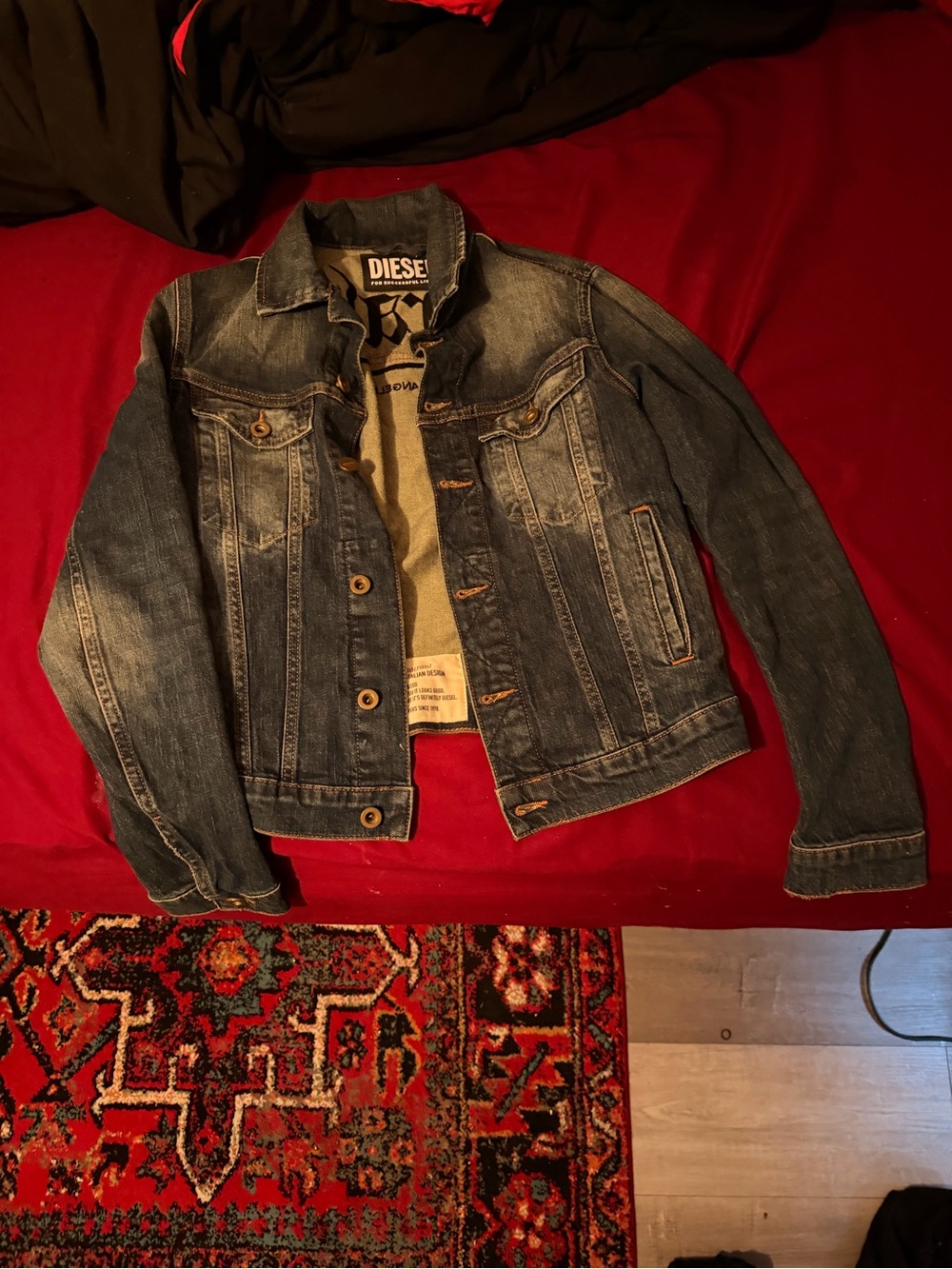 Diesel Men’s Distressed Blue Denim Jacket